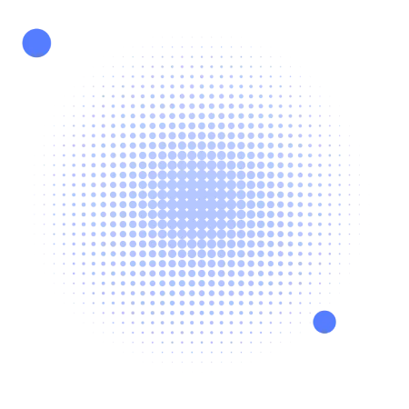 Abstract circular graphic with light blue and darker blue elements, symbolizing innovation and growth, relevant to Apper's CRM platform for enhancing customer relationships and boosting sales.